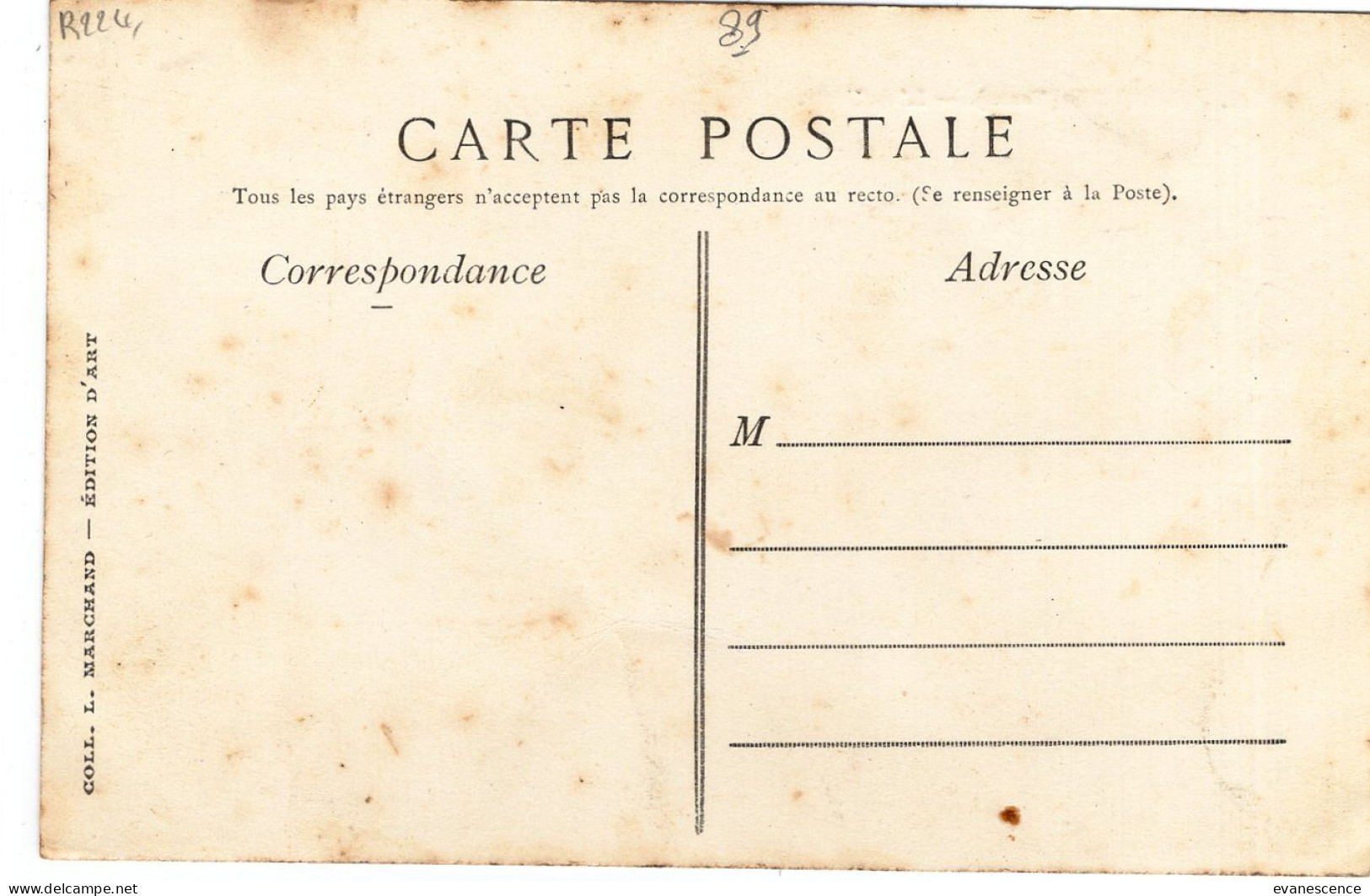 89 :  Rogny : Le Canal, L'écluse Et Péniche (trace)  ///  Ref. Mai 24 ///  N° 29.690 - Autres & Non Classés