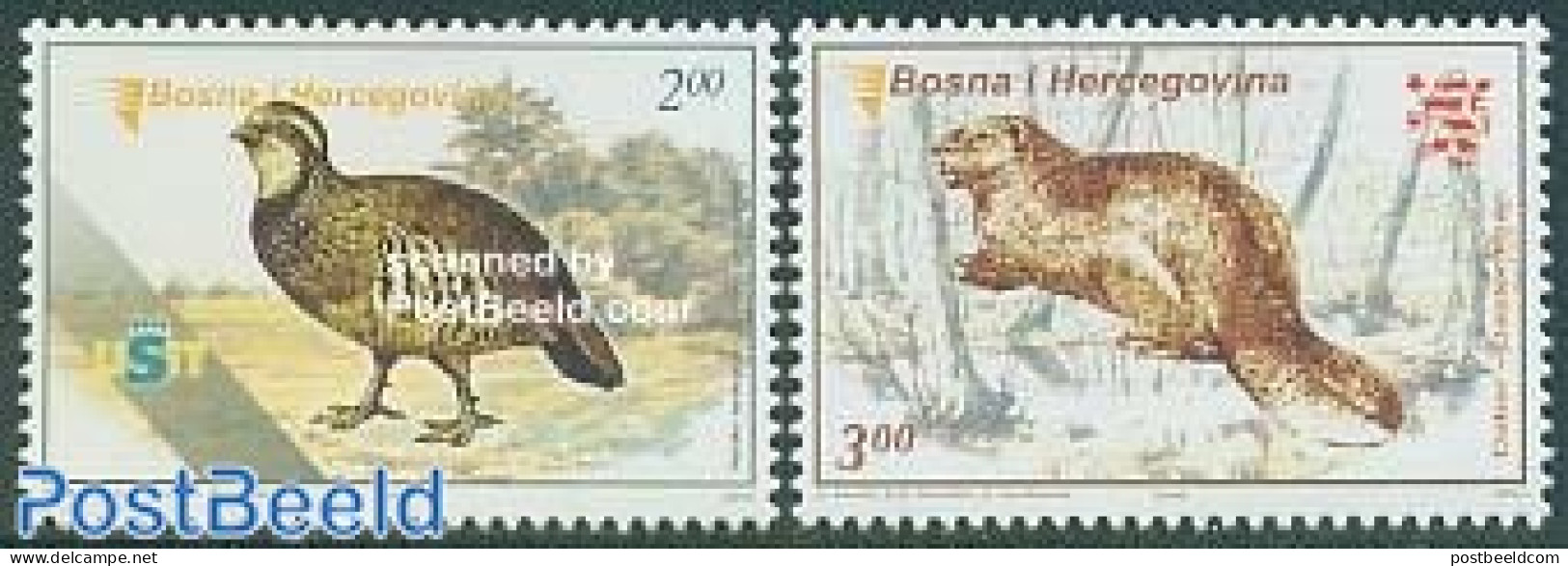 Bosnia Herzegovina 2005 Bird & Beaver 2v, Mint NH, Nature - Animals (others & Mixed) - Birds - Other & Unclassified