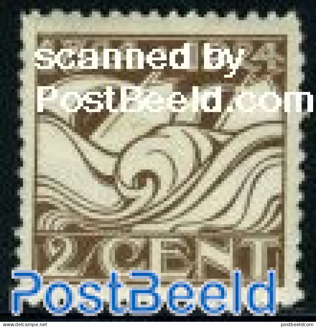 Netherlands 1924 2c Brown, Stamp Out Of Set, Mint NH, Transport - Ships And Boats - Ungebraucht