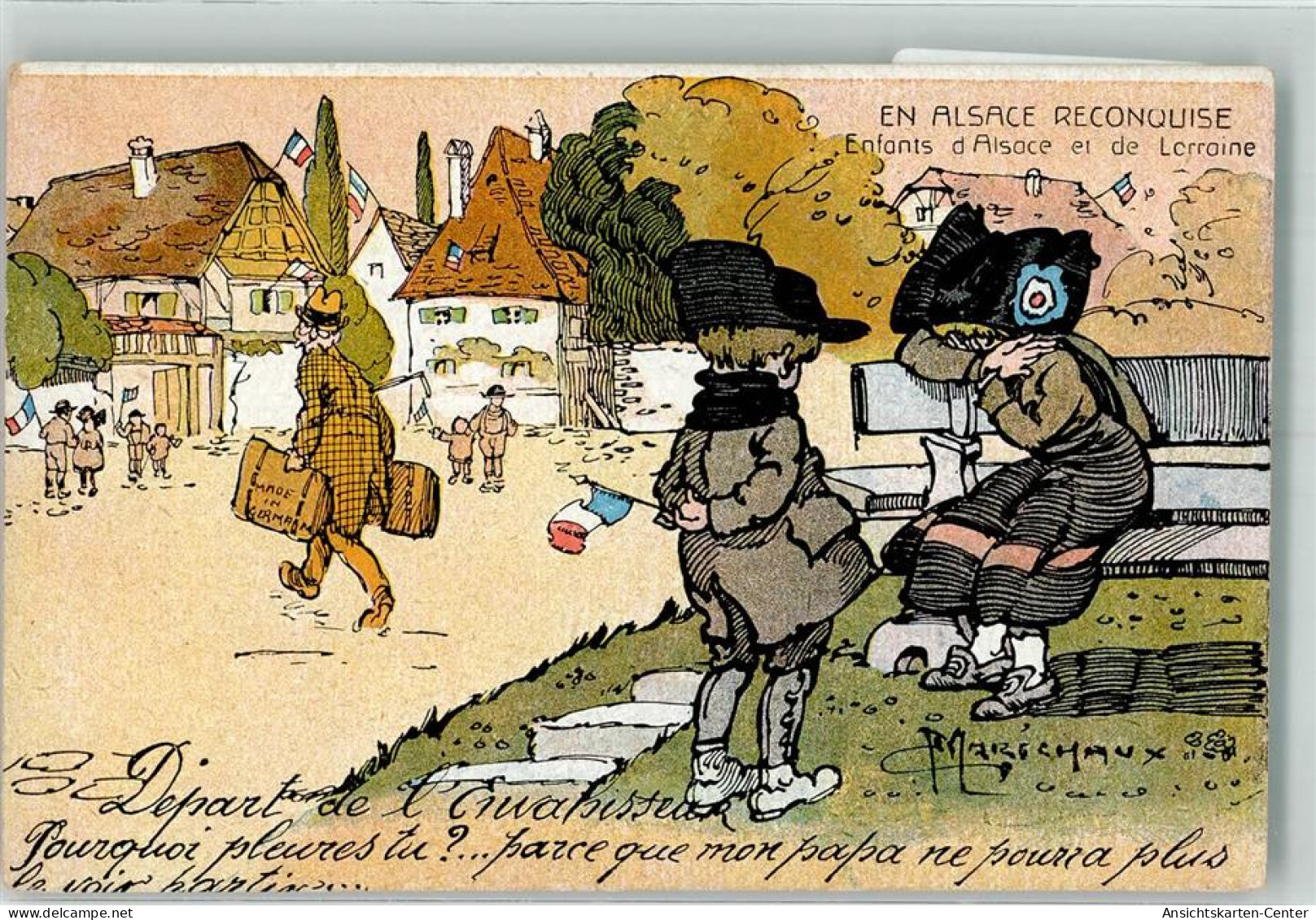 39745308 - Sign. Marechaux C. Kinder Von Elsass U. Lothringen - Oorlog 1914-18