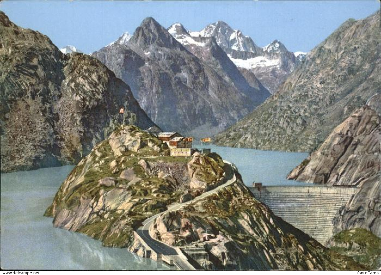 11353946 Grimsel Pass Hospiz Mit Zinkenstuecke Finsteraarhorn Und Agassizhorn St - Andere & Zonder Classificatie