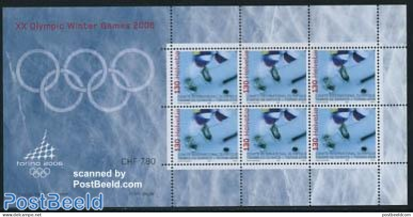 Switzerland 2005 Olympic Winter Games 1v M/s On Service, Mint NH, Sport - Ice Hockey - Olympic Winter Games - Altri & Non Classificati