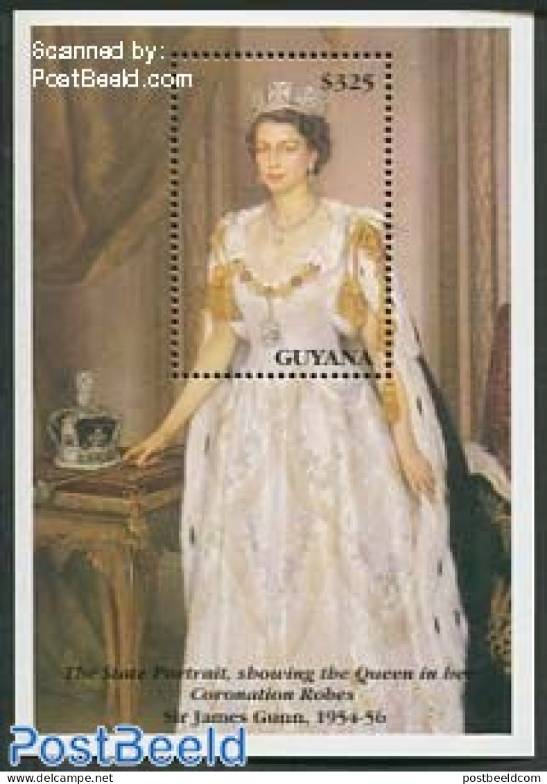 Guyana 1993 Elizabeth II 40th Coronation Anniv. S/s, Mint NH, History - Kings & Queens (Royalty) - Königshäuser, Adel