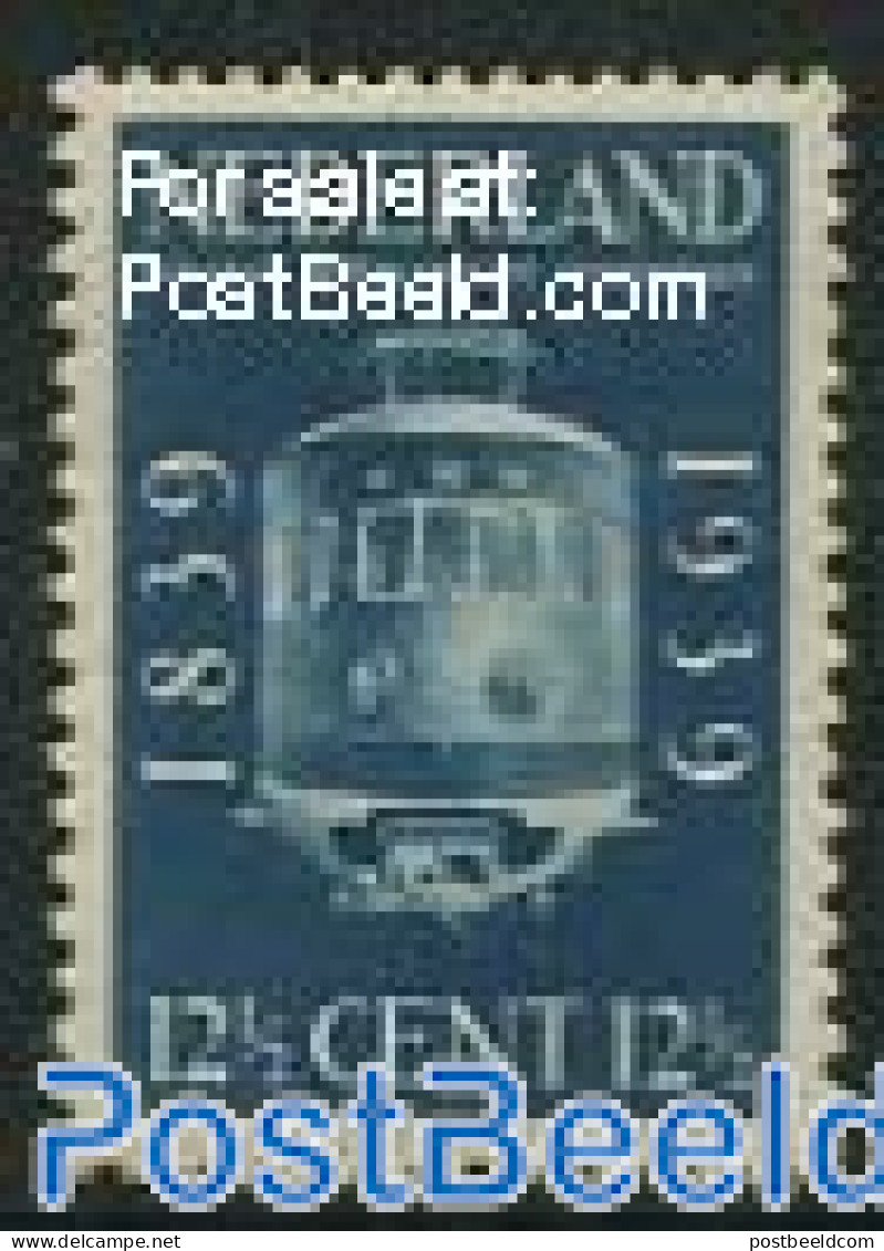 Netherlands 1939 12.5c 100 Years Railways, Stamp Out Of Set, Unused (hinged), Transport - Railways - Nuovi