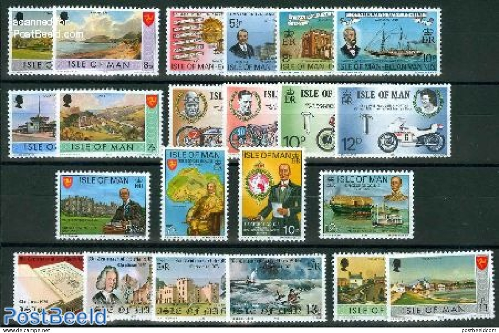 Isle Of Man 1975 Yearset 1975, Complete, 22v, Mint NH, Various - Yearsets (by Country) - Ohne Zuordnung