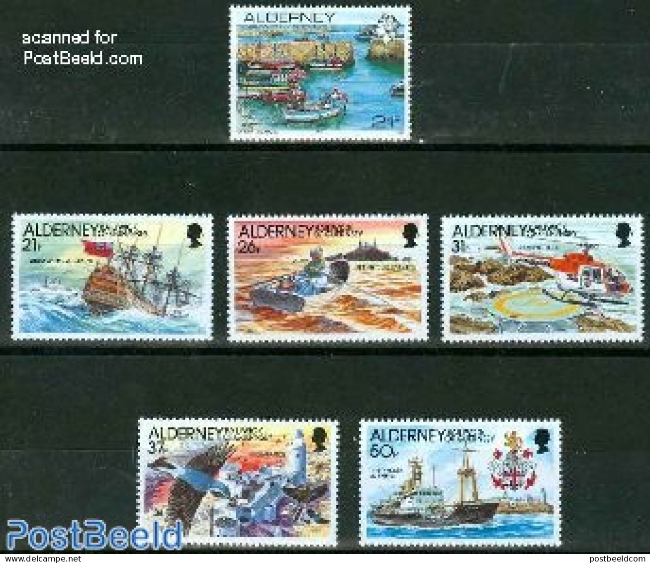 Alderney 1991 Yearset 1991, Complete, 6v, Mint NH, Various - Yearsets (by Country) - Unclassified