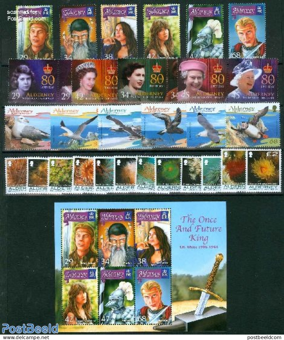 Alderney 2006 Yearset 2006, Complete, 32v + 1s/s, Mint NH, Various - Yearsets (by Country) - Unclassified