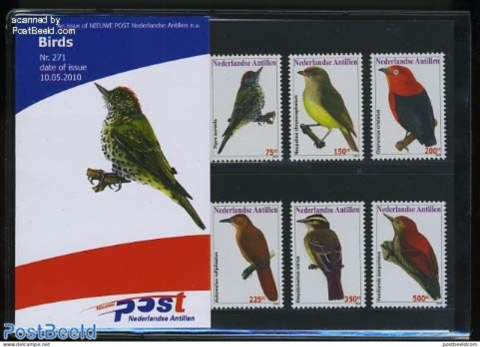 Netherlands Antilles 2010 Birds 6v, Presentation Pack, Mint NH, Nature - Birds - Autres & Non Classés