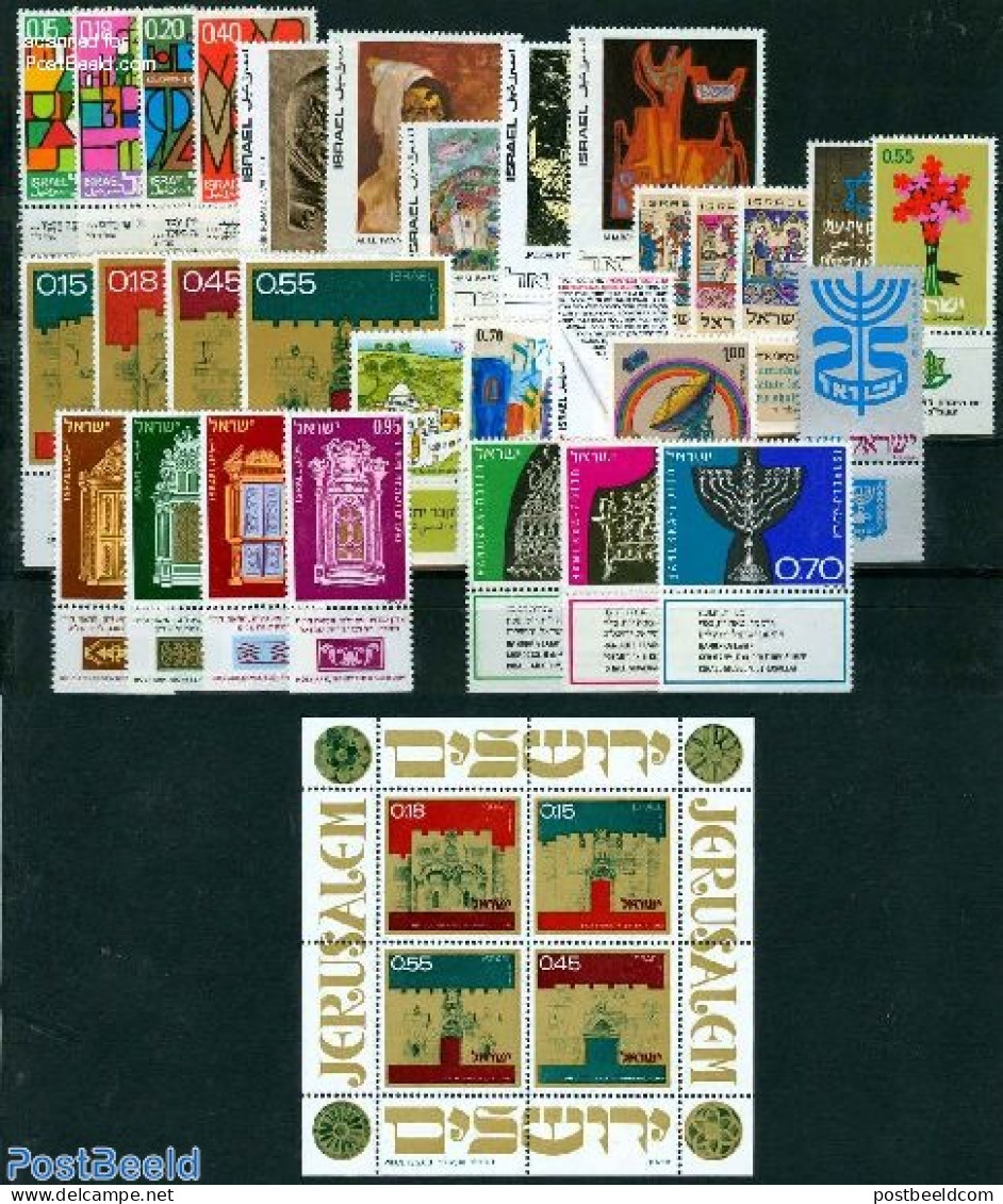 Israel 1972 Yearset 1972, Complete, 30v, Mint NH, Various - Yearsets (by Country) - Neufs (avec Tabs)