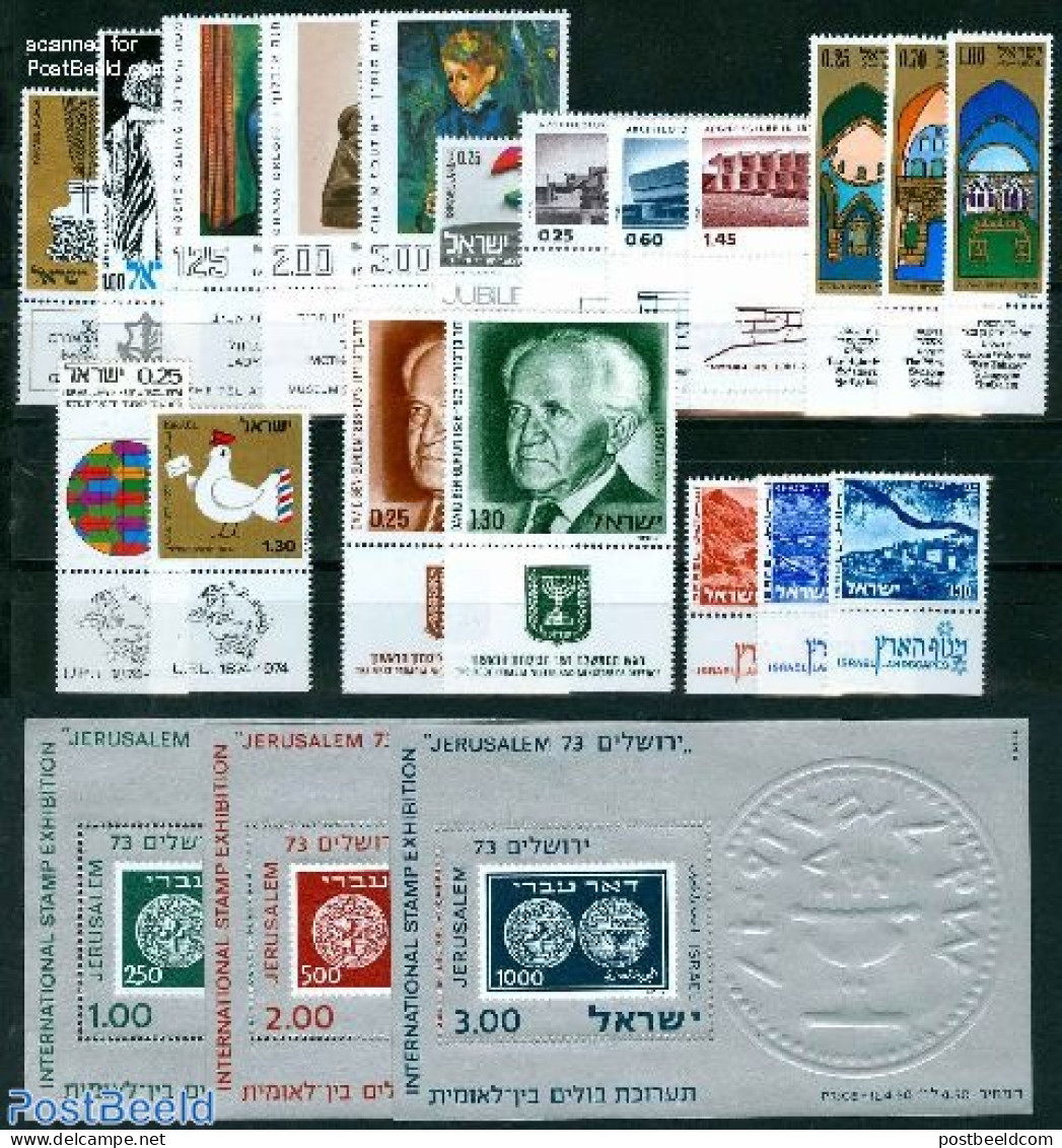Israel 1974 Yearset 1974, Complete, 19v, Mint NH, Various - Yearsets (by Country) - Ongebruikt (met Tabs)