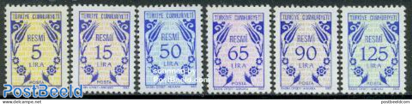 Türkiye 1983 On Service 6v, Mint NH - Altri & Non Classificati