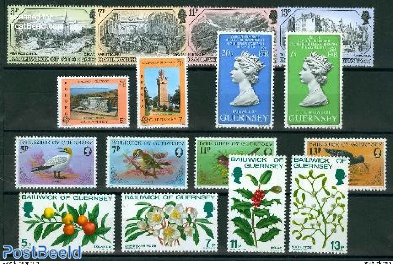Guernsey 1978 Yearset 1978, Complete, 16v, Mint NH, Various - Yearsets (by Country) - Unclassified