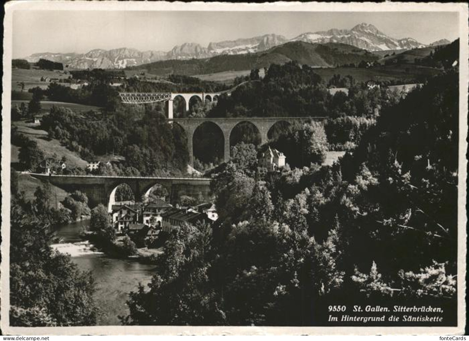 11353912 St Gallen SG Sitterbruecken Mit Saentiskette Appenzeller Alpen St Galle - Andere & Zonder Classificatie