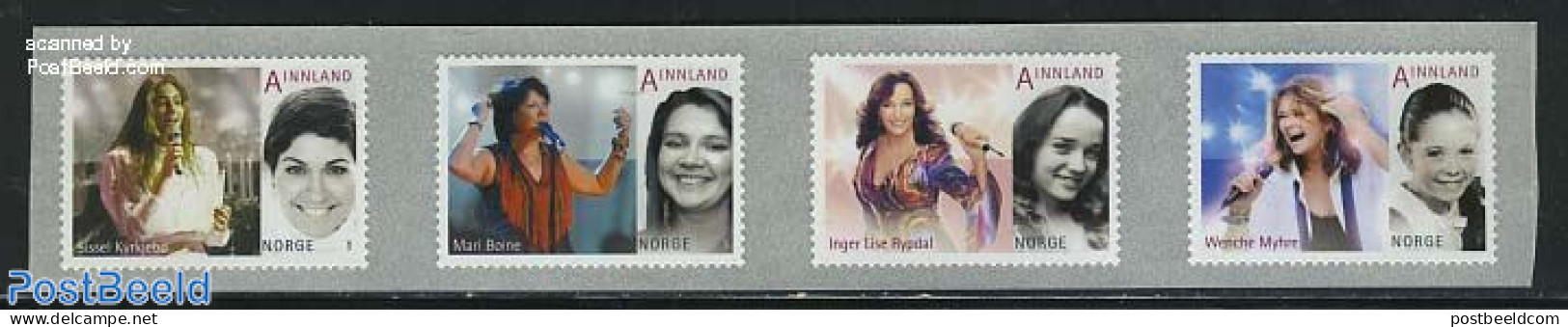 Norway 2011 Popmusic 4v S-a, Mint NH, Performance Art - Music - Popular Music - Unused Stamps