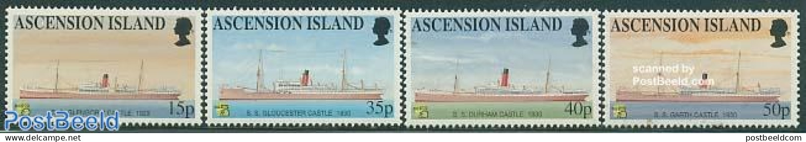 Ascension 1999 Ships 4v, Mint NH, Transport - Ships And Boats - Bateaux