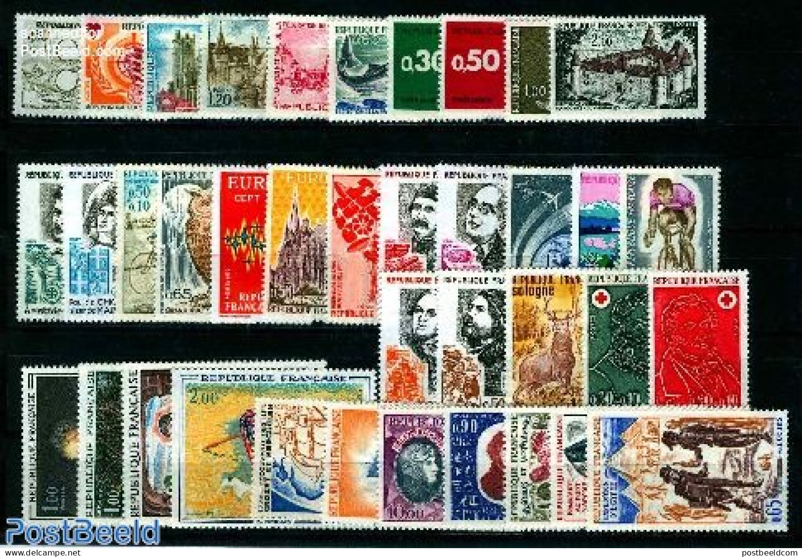 France 1972 Yearset 1972, Complete, 38v, Mint NH, Various - Yearsets (by Country) - Ongebruikt