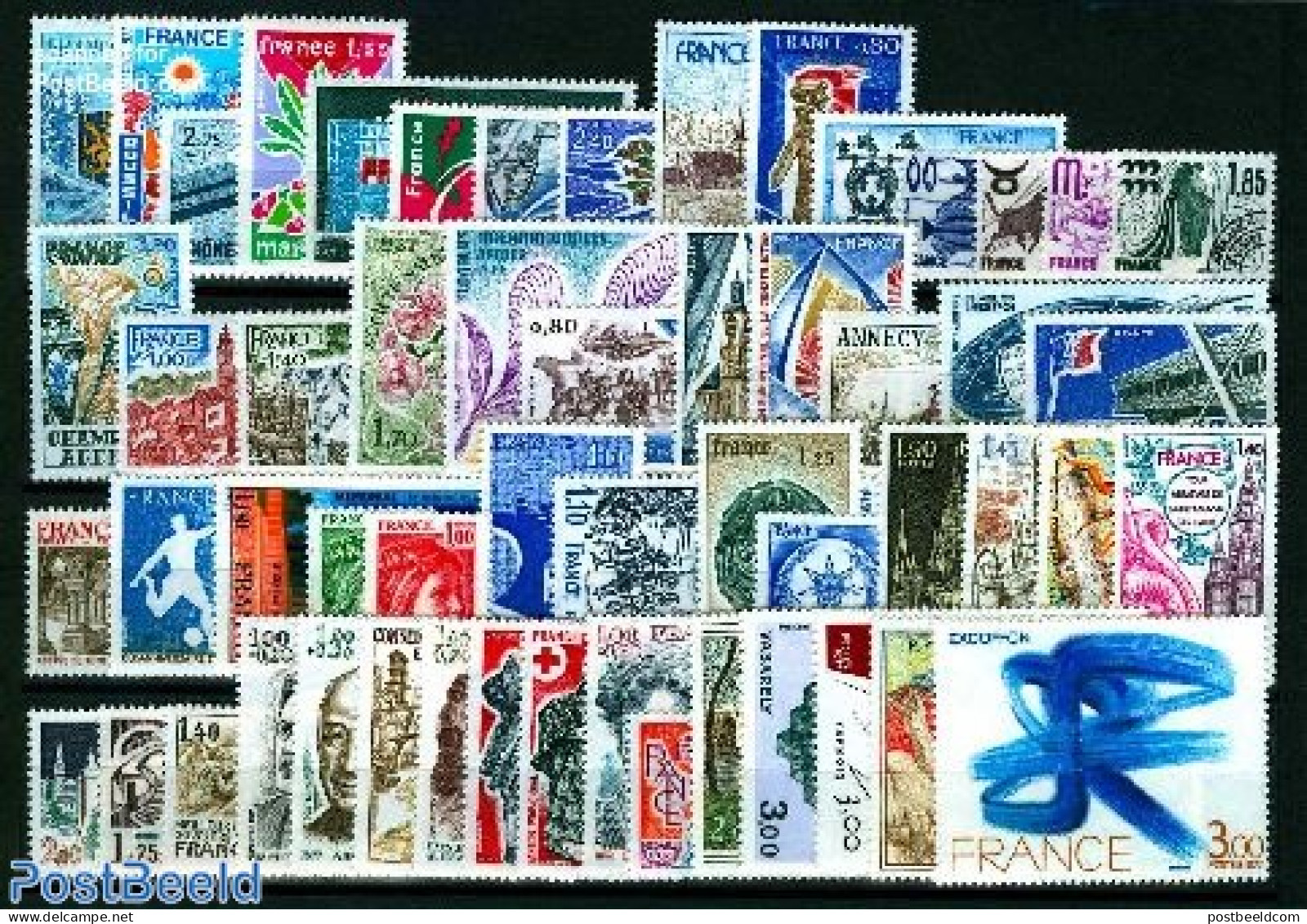 France 1977 Yearset 1977, Complete, 55v, Mint NH, Various - Yearsets (by Country) - Ungebraucht