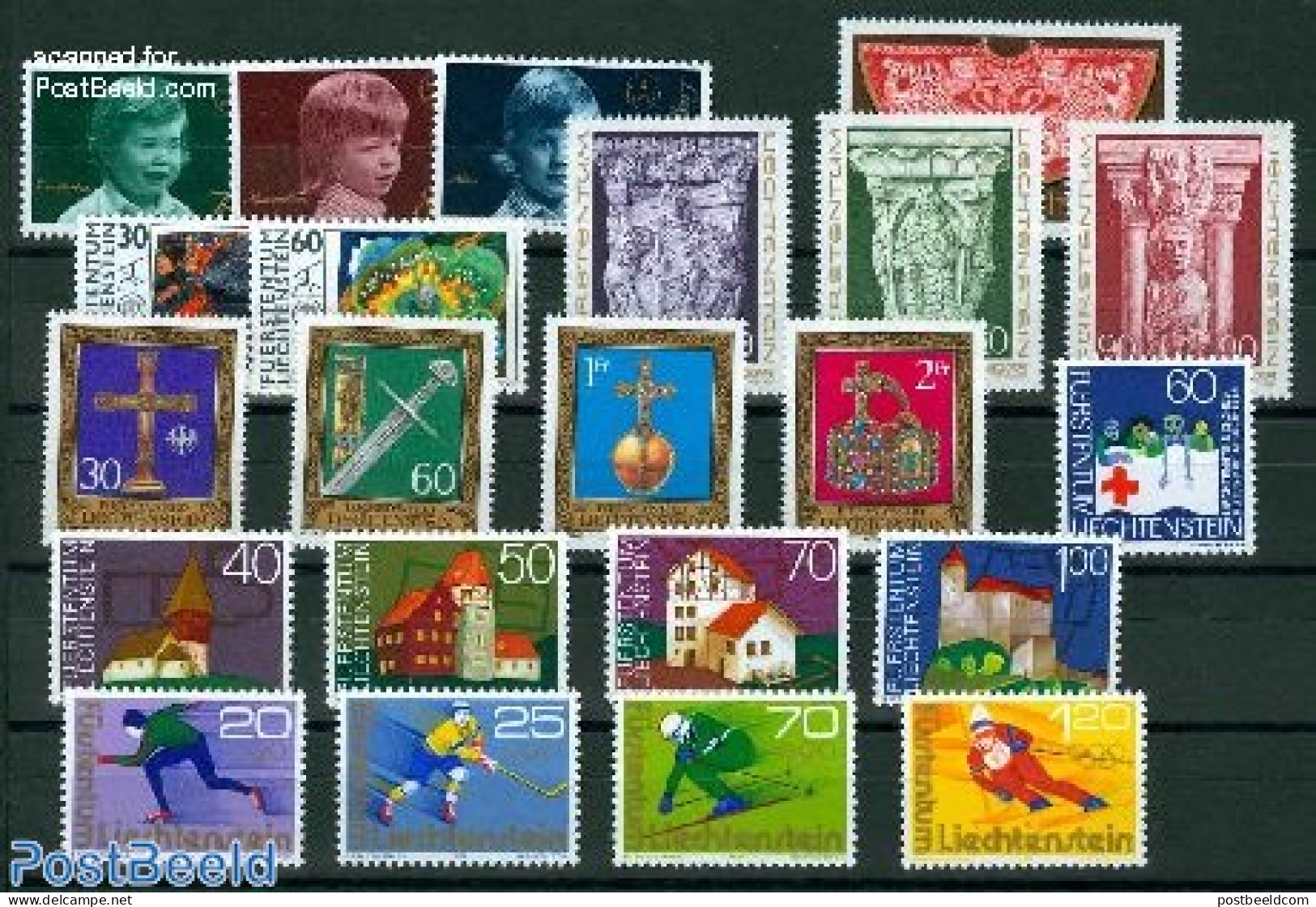 Liechtenstein 1975 Yearset 1975, Complete, 22v, Mint NH, Various - Yearsets (by Country) - Unused Stamps