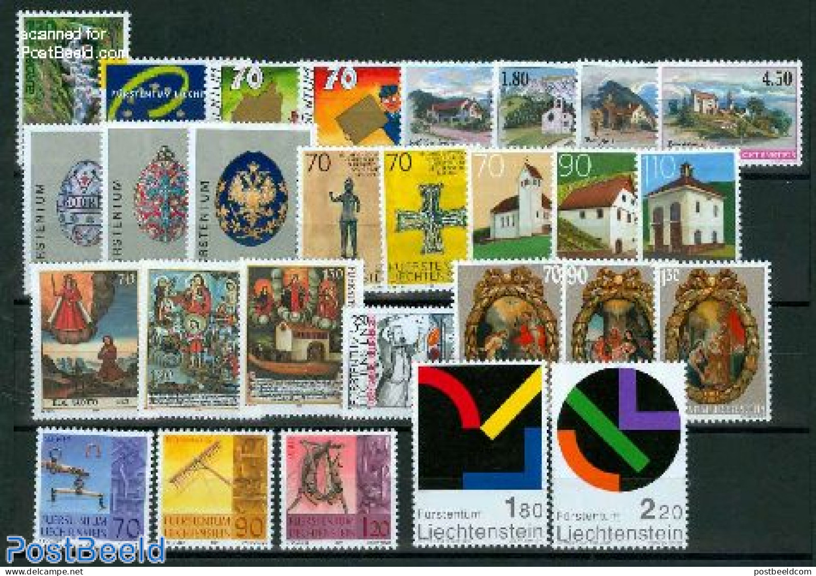 Liechtenstein 2001 Yearset 2001, Complete, 28v, Mint NH, Various - Yearsets (by Country) - Nuevos