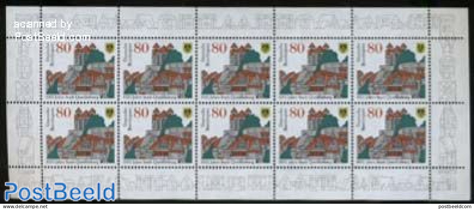 Germany, Federal Republic 1994 Quedlinburg M/s, Mint NH, History - Religion - Coat Of Arms - Churches, Temples, Mosque.. - Nuovi