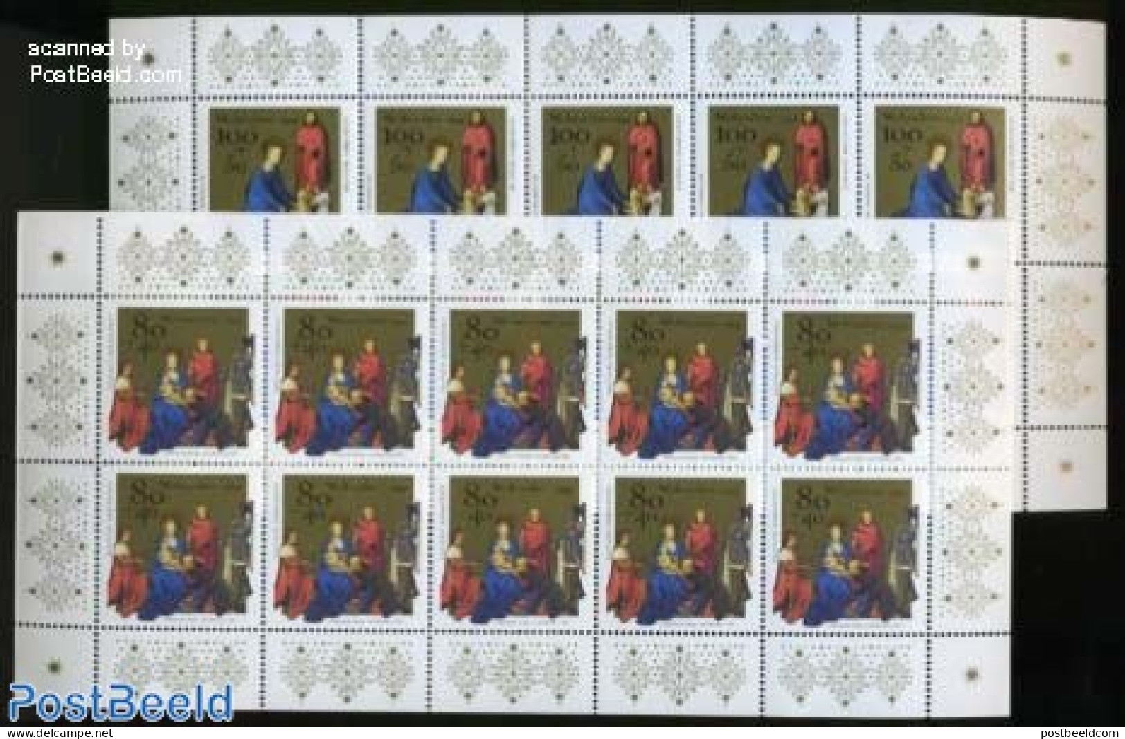 Germany, Federal Republic 1994 Christmas 2 M/s, Mint NH, Religion - Christmas - Art - Paintings - Unused Stamps