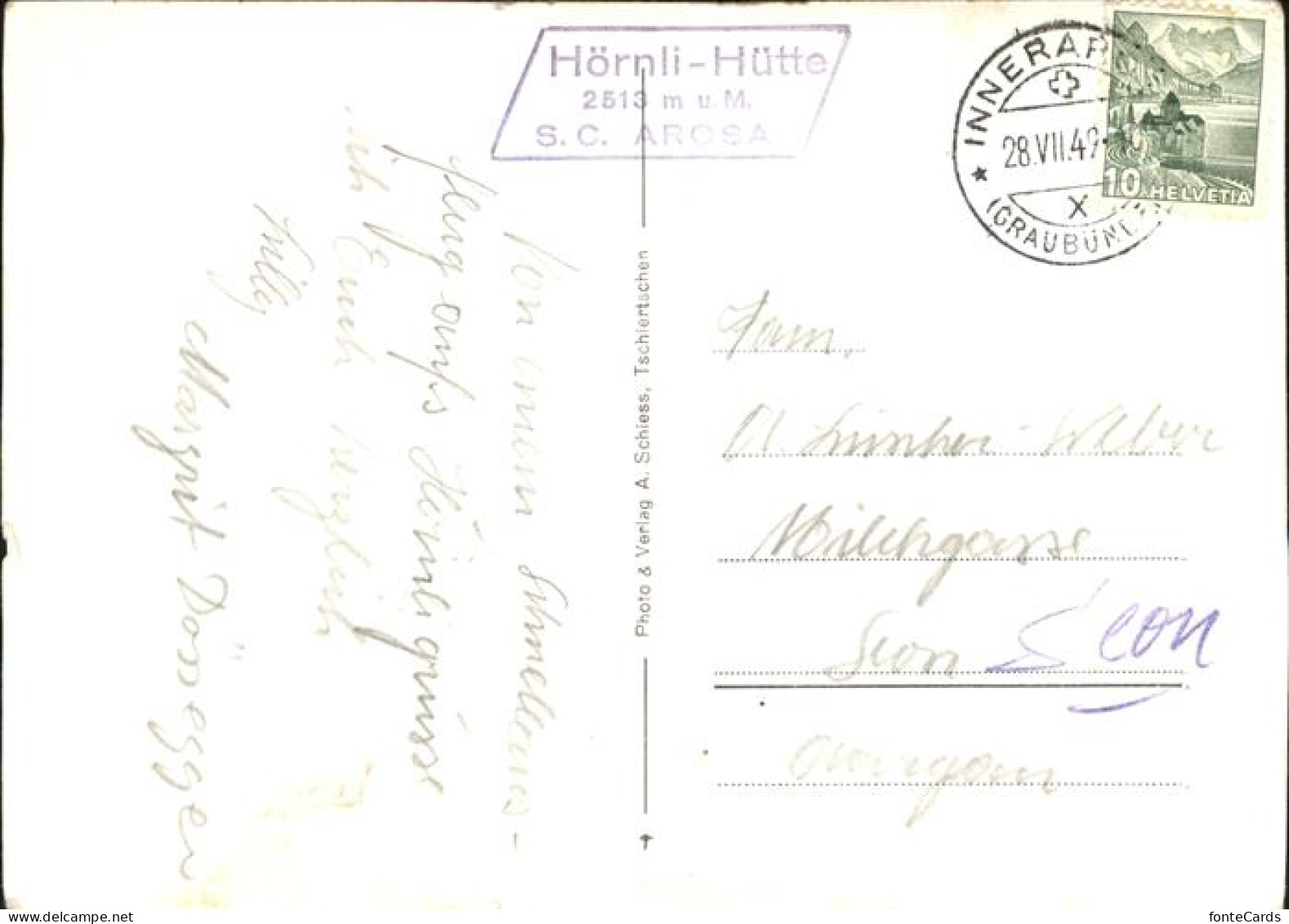 11353894 Arosa GR Hoernlihuette Arosa - Altri & Non Classificati