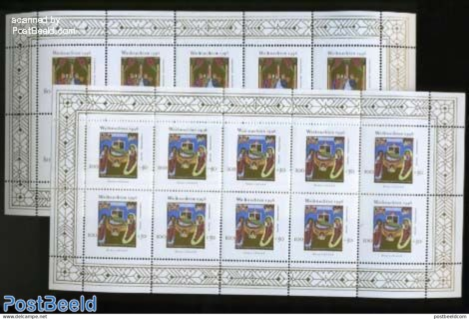 Germany, Federal Republic 1996 Christmas 2 M/s, Mint NH, Religion - Christmas - Art - Paintings - Unused Stamps