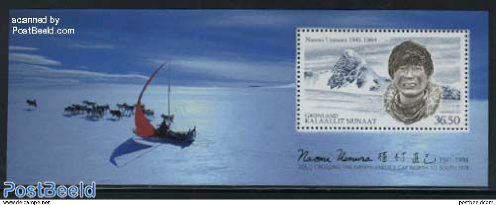 Greenland 2011 Naomi Uemura S/s, Mint NH, History - Explorers - Unused Stamps