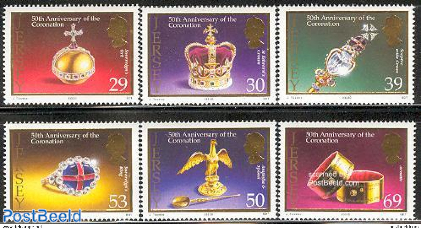 Jersey 2003 Golden Jubilee 6v, Mint NH, History - Kings & Queens (Royalty) - Koniklijke Families