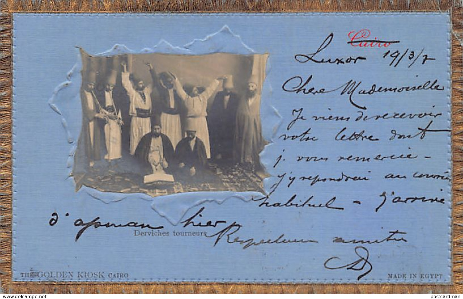 Egypt - CAIRO - Whirling Dervishes - EMBOSSED POSTCARD - Publ. The Golden Kiosk  - Kairo