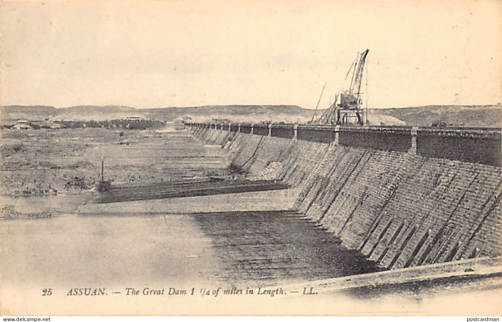 Egypt - ASWAN - The Great Dam - Publ. Levy L.L. 25 - Assouan