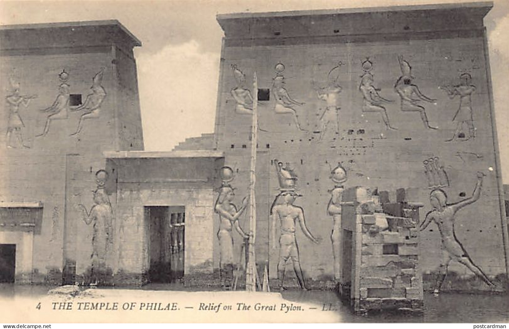 Egypt - Temple Of Philae - Bas-relief On The Great Pylon - Publ. Levy L.L. 4 - Sonstige & Ohne Zuordnung