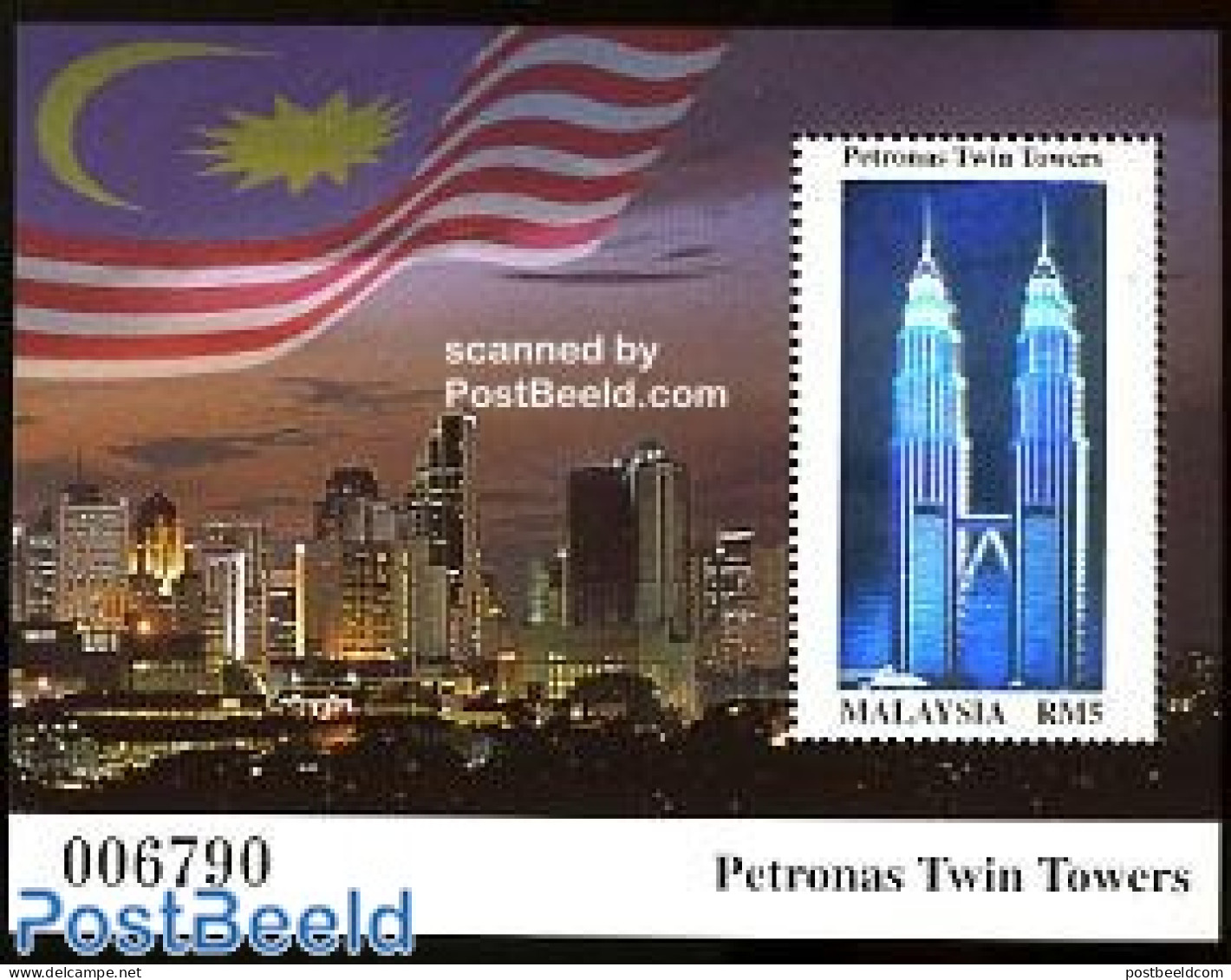 Malaysia 1999 Twin Towers S/s, Mint NH, Various - Holograms - Hologrammen