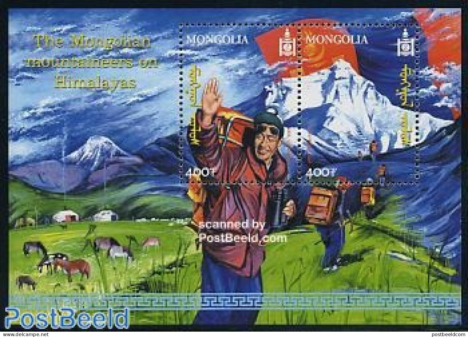 Mongolia 2001 Himalaya Climbing S/s, Mint NH, Sport - Mountains & Mountain Climbing - Bergsteigen