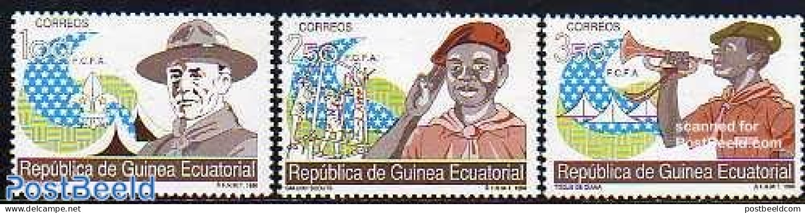 Equatorial Guinea 1990 Scouting 3v, Mint NH, Sport - Scouting - Guinea Equatoriale