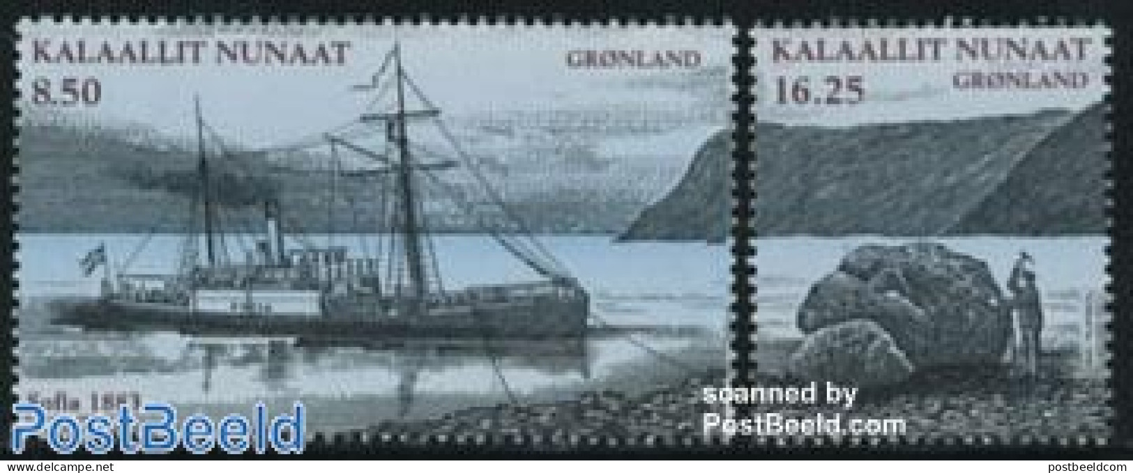 Greenland 2008 Expeditions 2v, Mint NH, History - Transport - Explorers - Ships And Boats - Unused Stamps