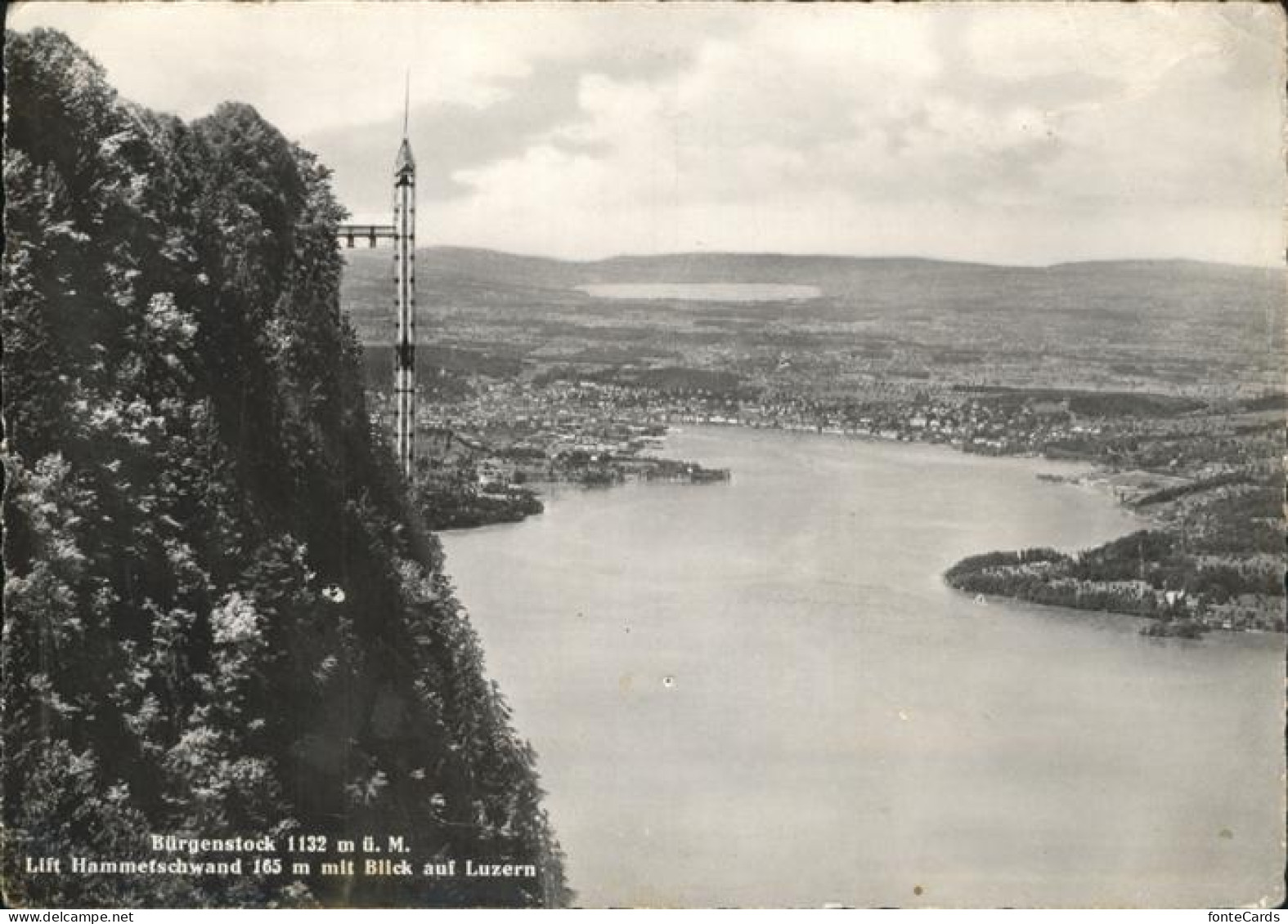 11353859 Hammetschwand Buergenstock Lift Aussichtsturm Mit Blick Auf Luzern Vier - Altri & Non Classificati