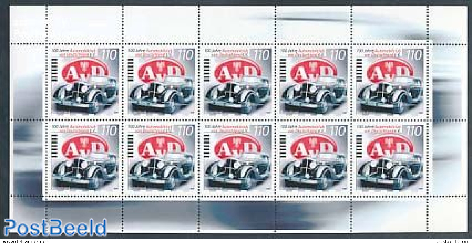 Germany, Federal Republic 1999 Automobilclub M/s, Mint NH, Transport - Automobiles - Unused Stamps