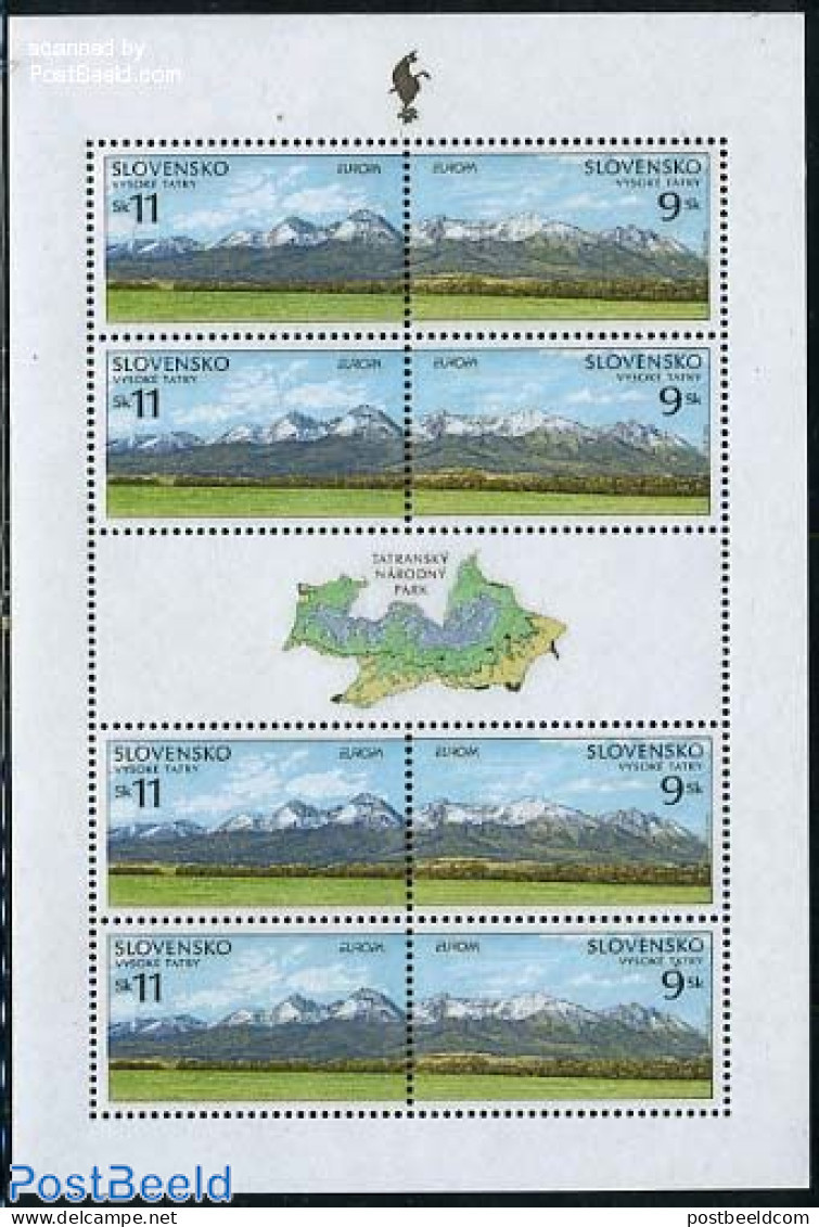 Slovakia 1999 Europa M/s, Mint NH, History - Nature - Sport - Various - Europa (cept) - National Parks - Mountains & M.. - Nuovi