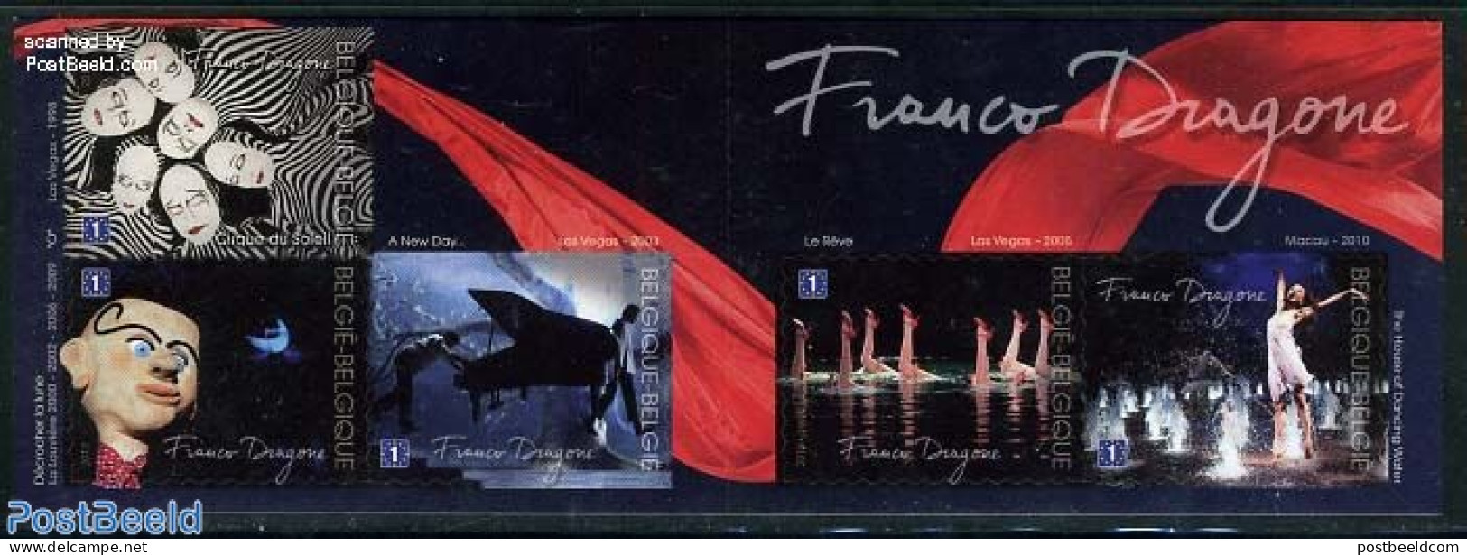 Belgium 2012 Franco Dragone 5v S-a In Booklet, Mint NH, Performance Art - Dance & Ballet - Music - Theatre - Stamp Boo.. - Unused Stamps