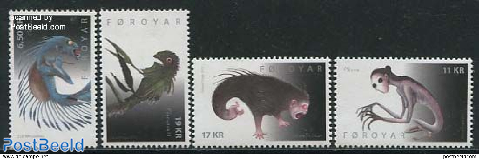 Faroe Islands 2012 Mythical Creatures 4v, Mint NH, Art - Science Fiction - Unclassified