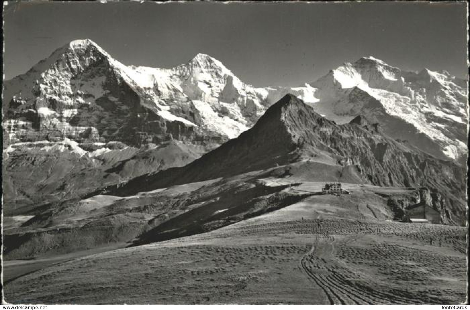 11353765 Grindelwald Maennlichen Eiger Moench Jungfrau Berner Alpen Berghaus Gri - Sonstige & Ohne Zuordnung