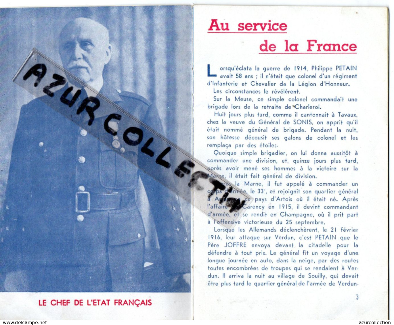 39/45 . LIVRET  . PETAIN . AUX ENFANTS DE FRANCE . TEXTE + PHOTOS . 20 PAGES - Documentos Históricos