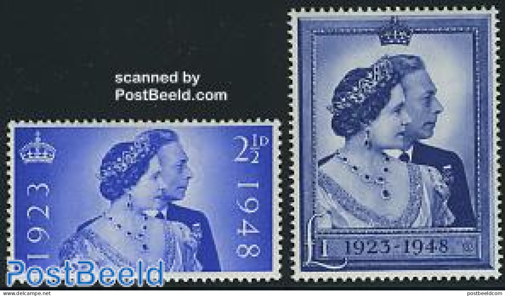 Great Britain 1948 Silver Wedding 2v, Mint NH, History - Kings & Queens (Royalty) - Neufs