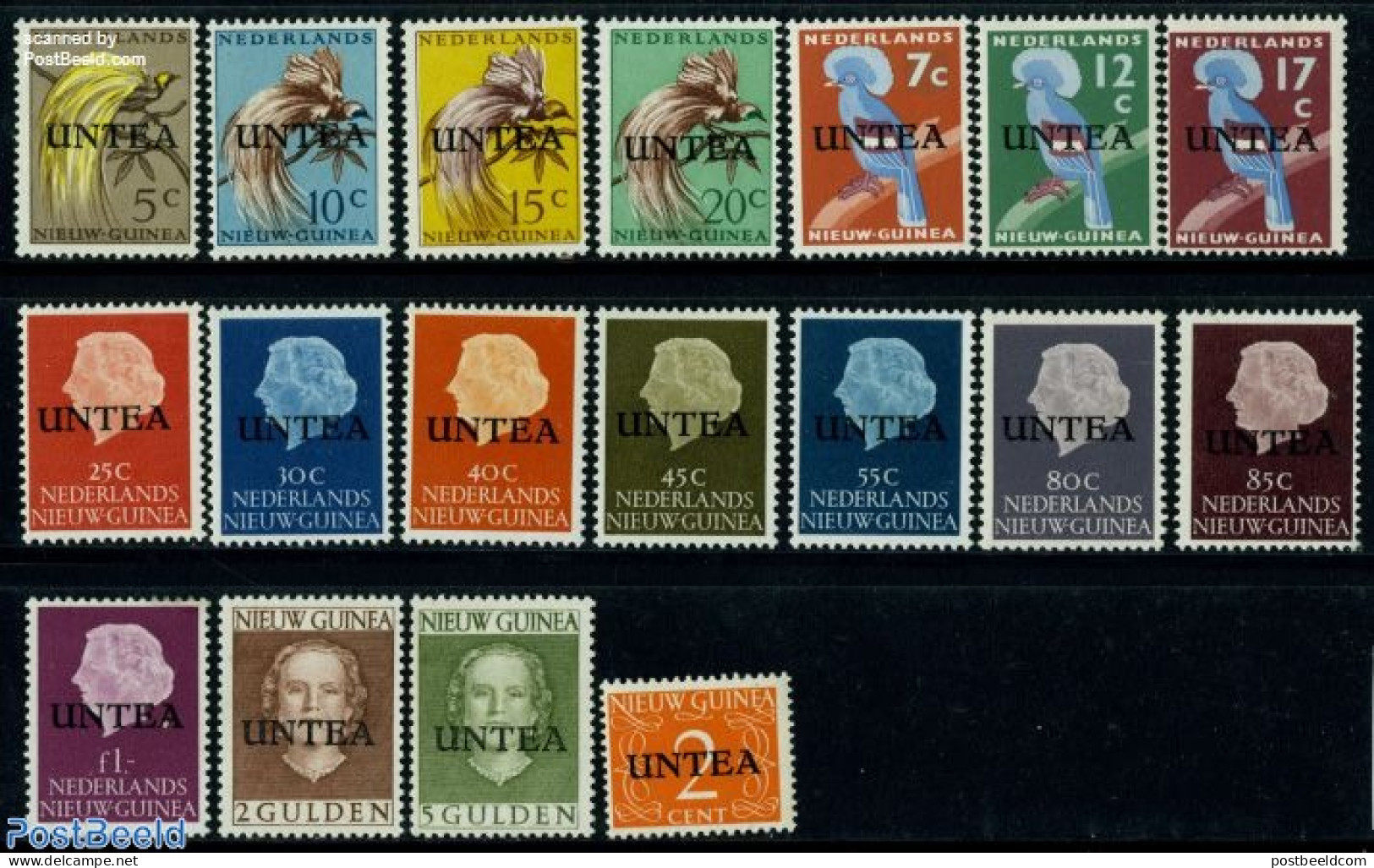 Dutch New Guinea 1963 UNTEA, 2nd (dutch) Prints 19v, Mint NH - Otros & Sin Clasificación