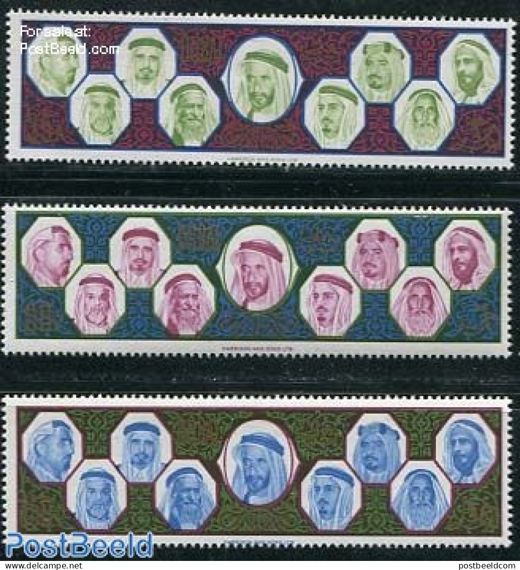 Dubai 1966 Gulf Conference 3v, Mint NH, History - Politicians - Dubai