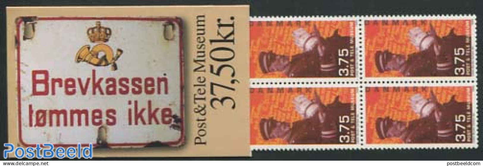 Denmark 1998 Postal Museum Booklet, Mint NH, Post - Stamp Booklets - Art - Museums - Unused Stamps