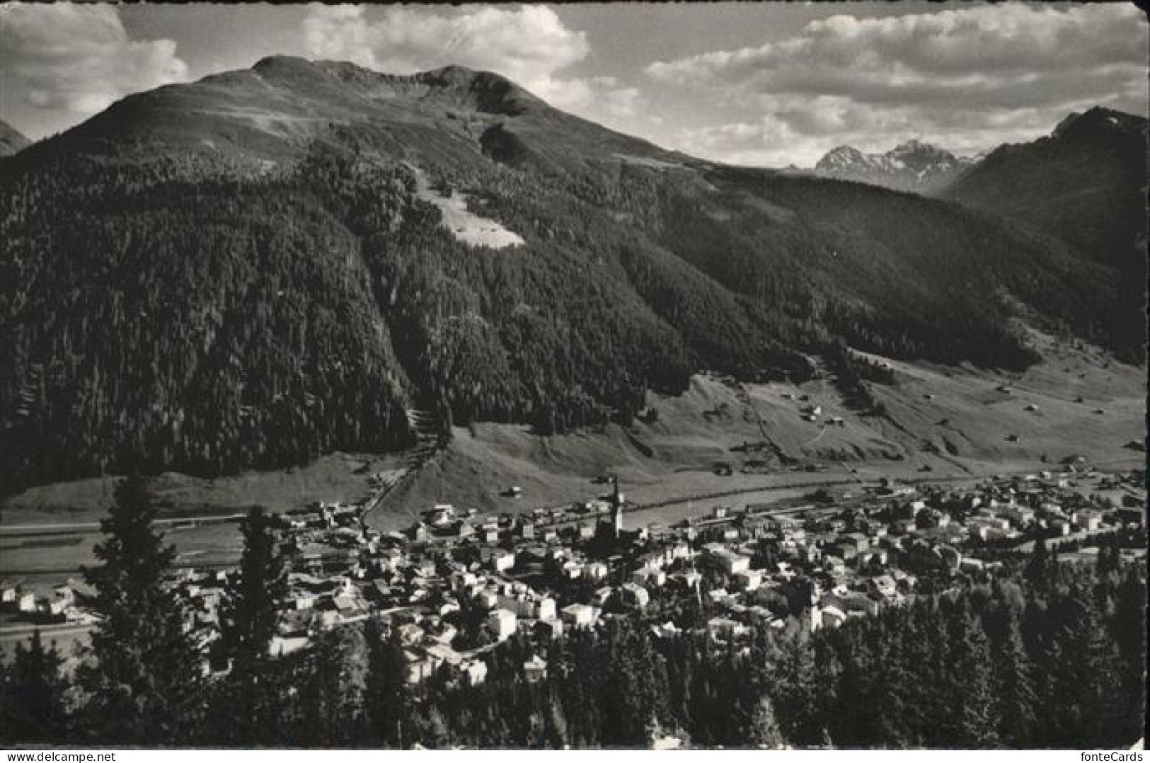 11353733 Davos GR Davos Platz Blick Von Schatzalp Gegen Jacobshorn Hoch-Ducan Un - Altri & Non Classificati