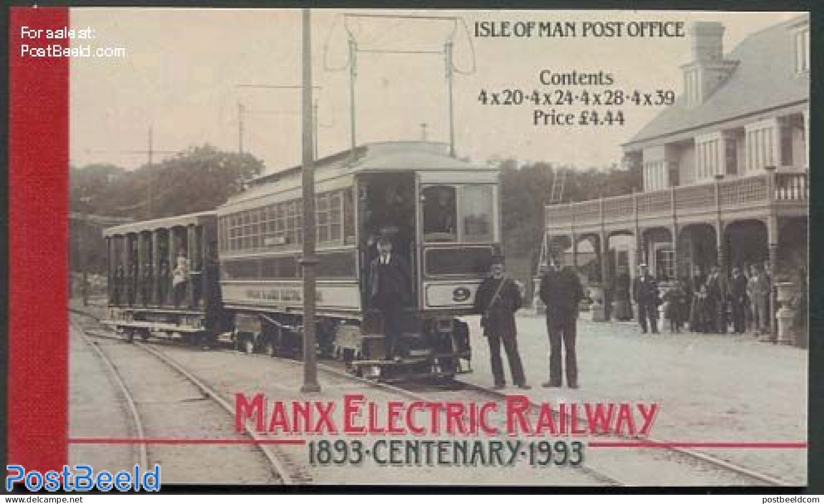 Isle Of Man 1993 Manx Electric Railway Prestige Booklet, Mint NH, Transport - Stamp Booklets - Railways - Trams - Unclassified