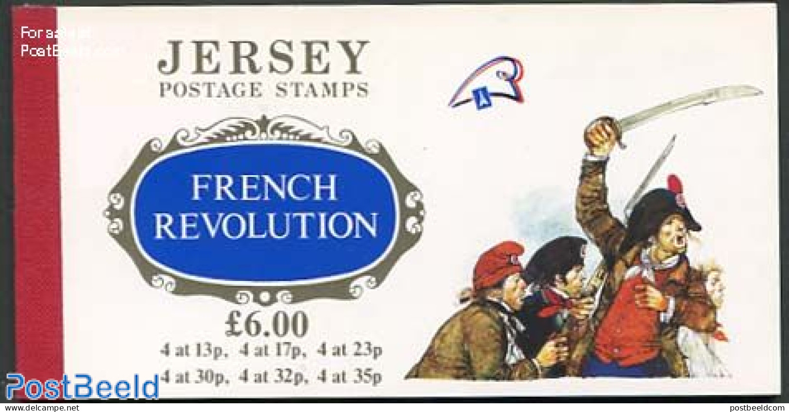 Jersey 1989 French Revolution Booklet, Mint NH, History - Transport - History - Stamp Booklets - Ships And Boats - Unclassified